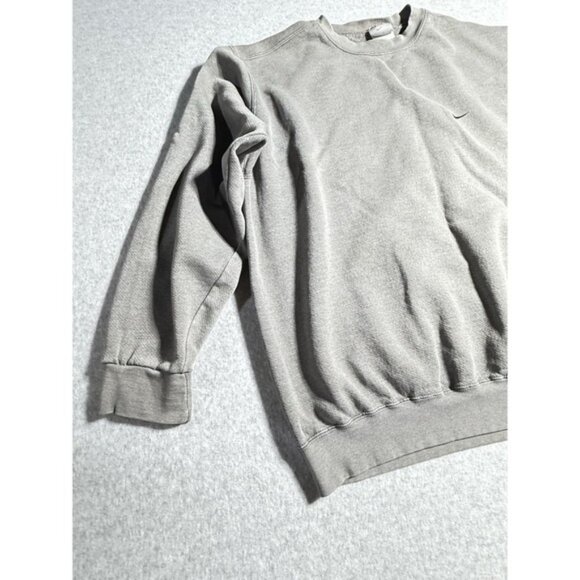 Vintage Nike 90s Gray Swoosh Crewneck Sweatshirt Sz Large - Picture 4 of 8